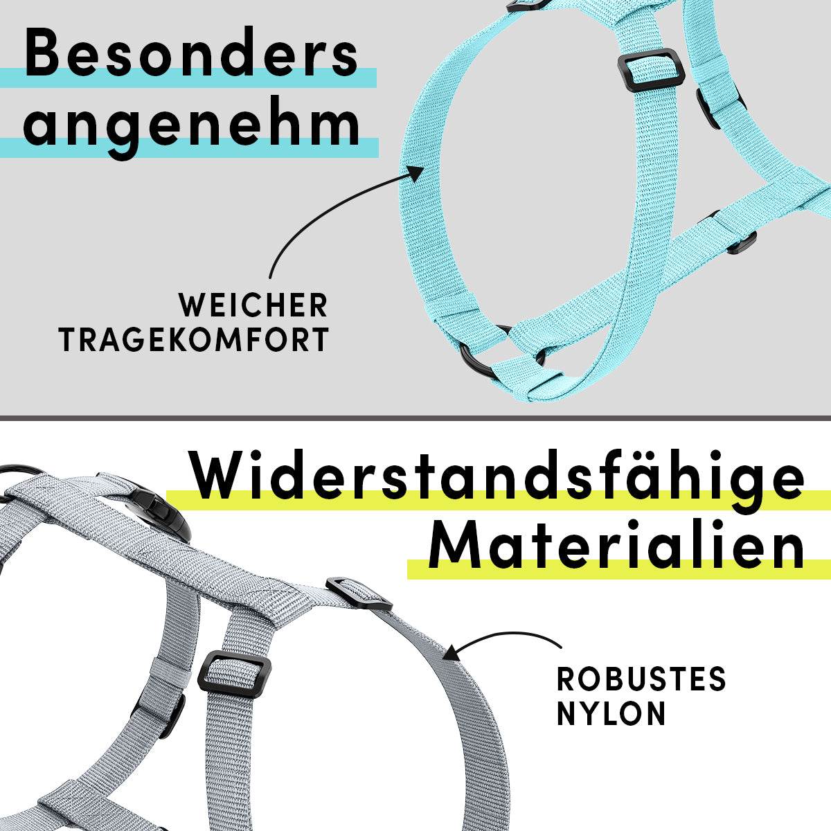 Hundegeschirr Vegan PureControl Grau