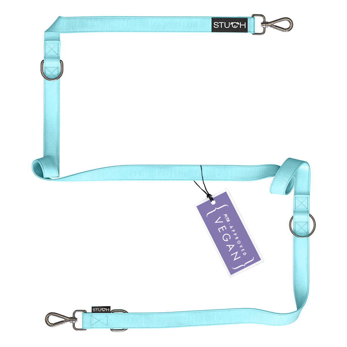Gepolsterte Hundeleine von STUCH in der Farbe Türkis Hellblau