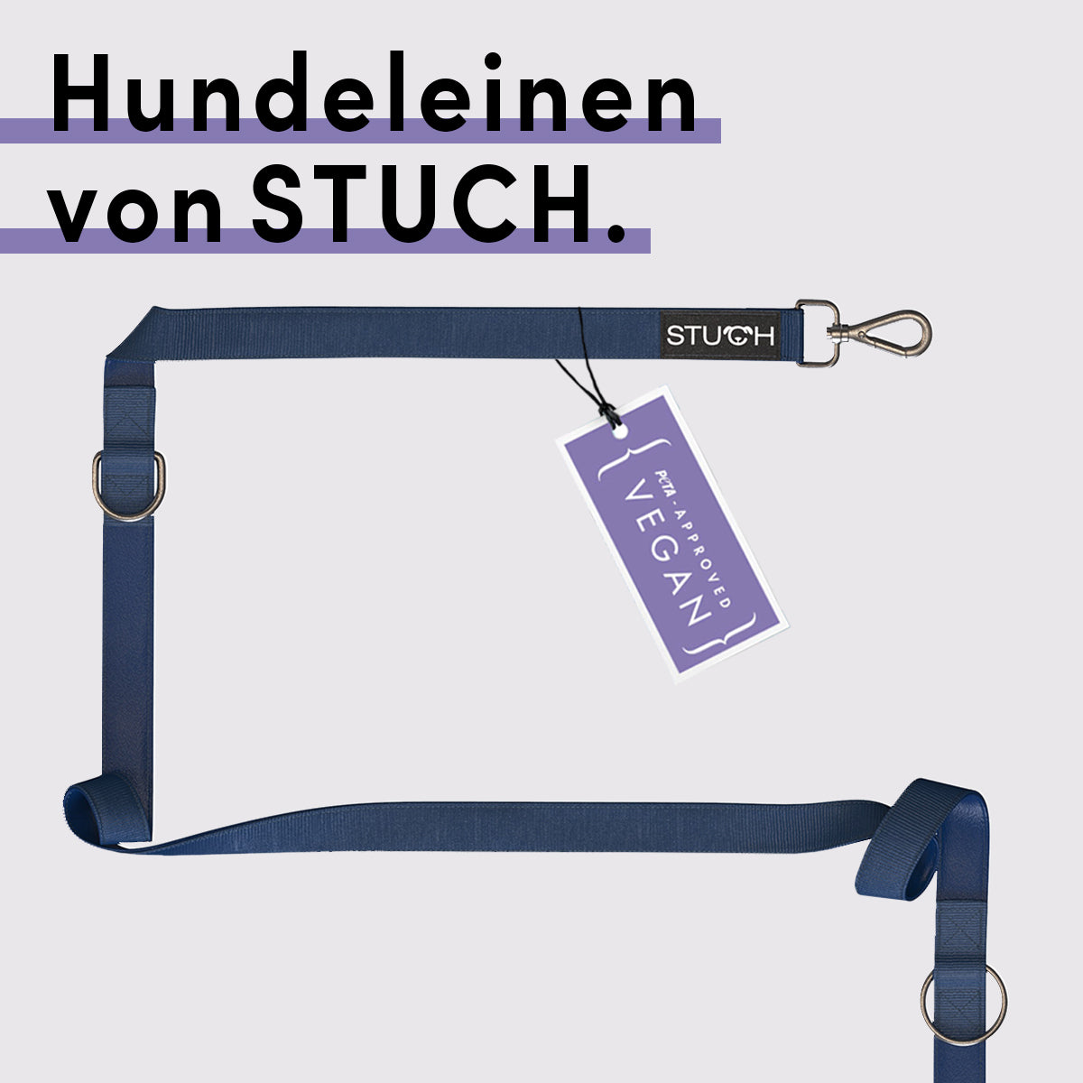 Hundeleinen mit Polsterung in Blau.