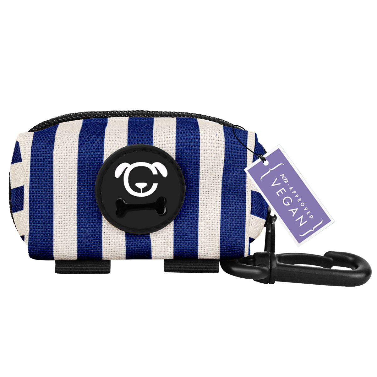 Tasche für Kotbeutel mit Karabiner in der Farbe Blau.