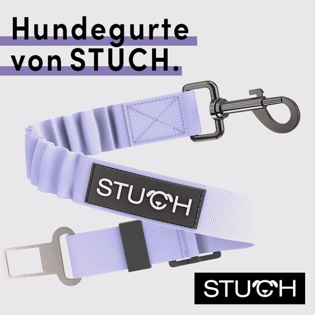 Auto Sicherheitsgurt für Hunde in Farbe Flieder