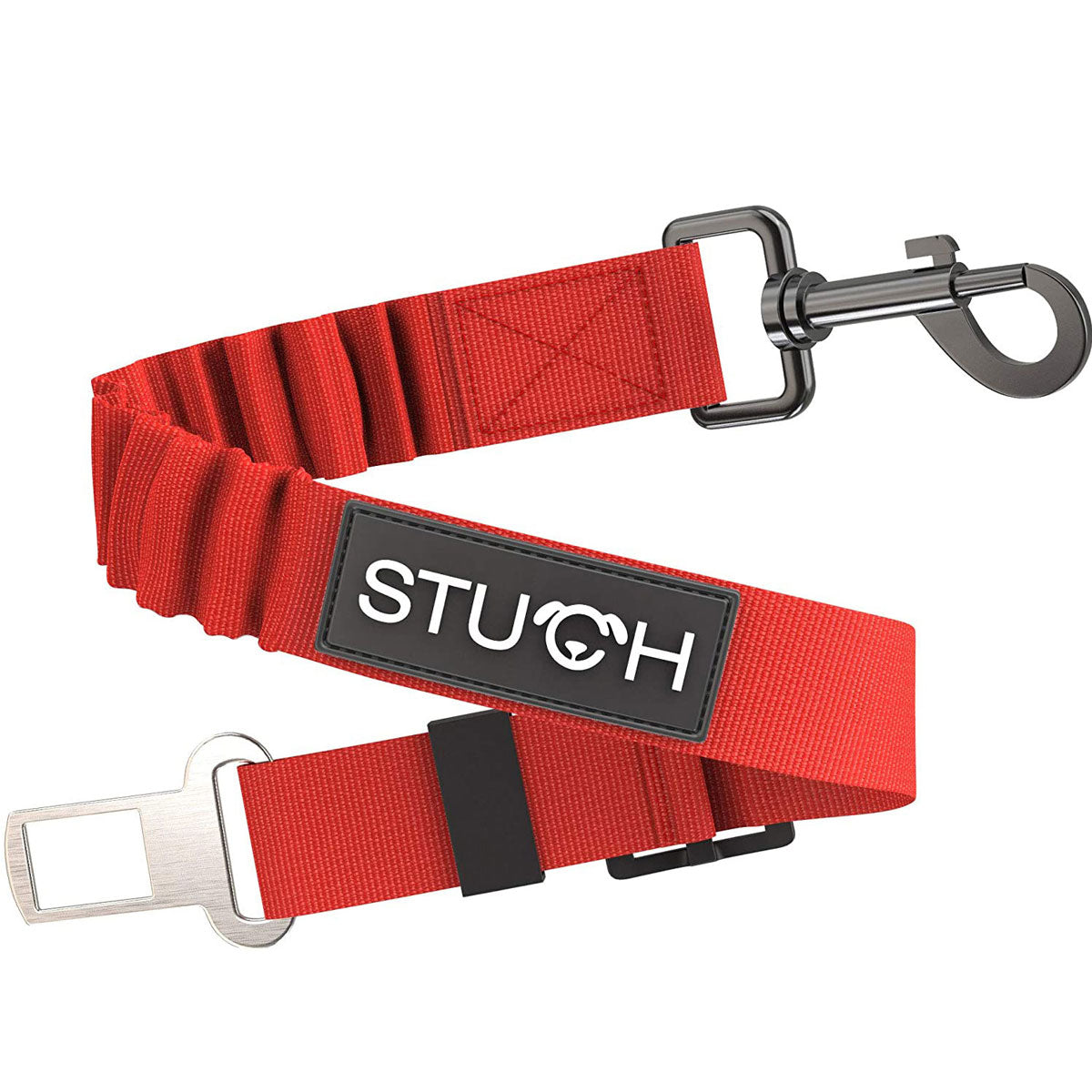 STUCH Bungee Autogurt - Sicherheitsgurt in der Farbe Rot.