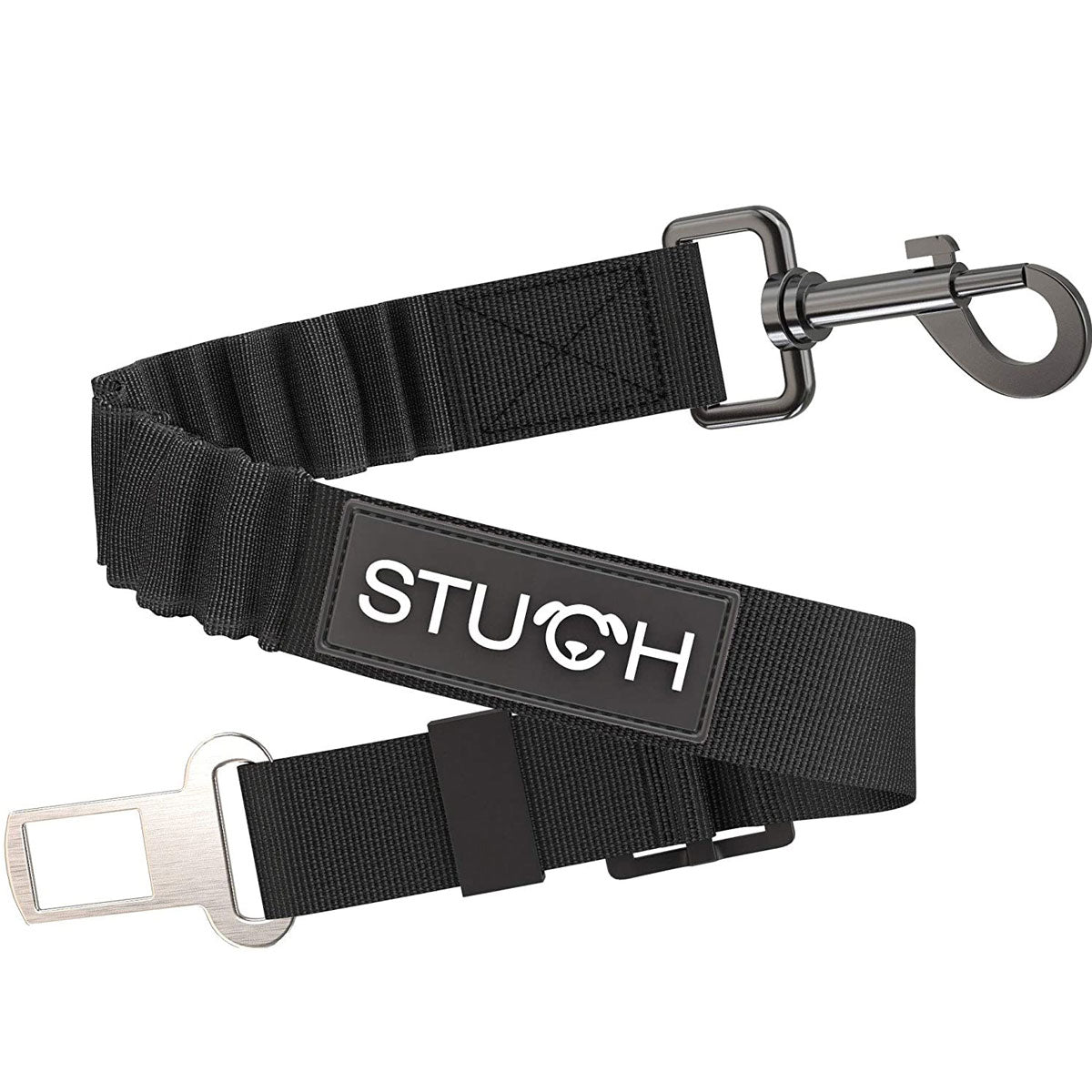 Sicherheitsgurt für Hunde in der Farbe Schwarz mit Karabiner