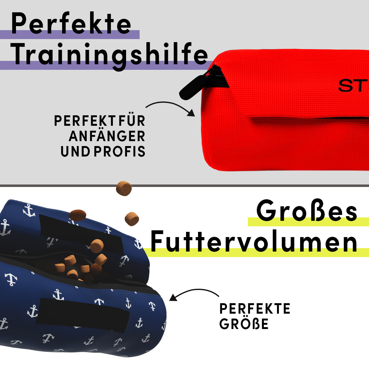 Großes Futtervolumen für große Hunde. Der perfekte Trainingspartner.