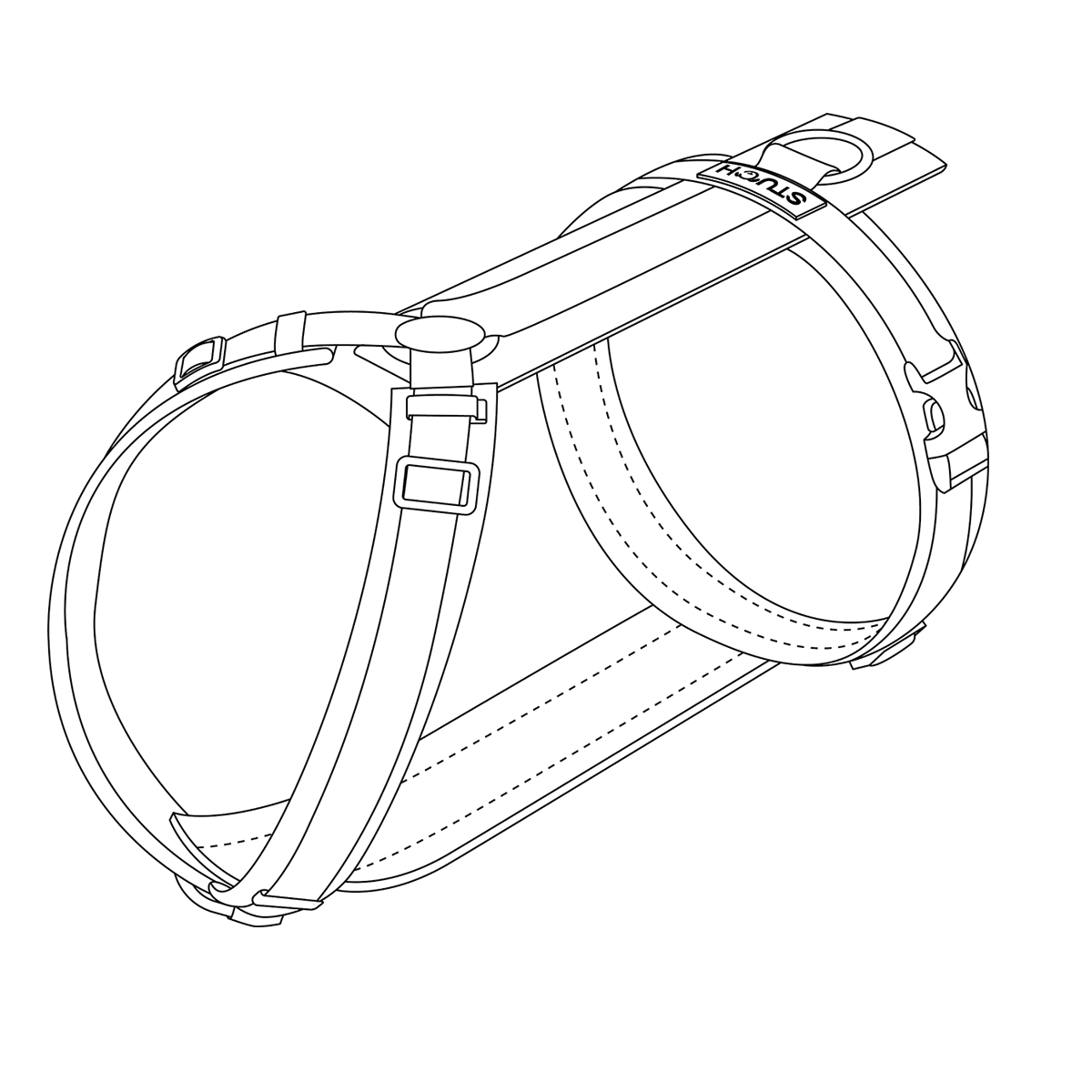 Hundegeschirr Zeichnung