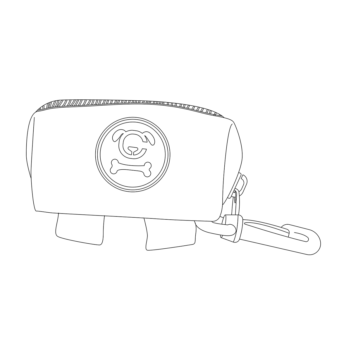 Kotbeutelspender Zeichnung