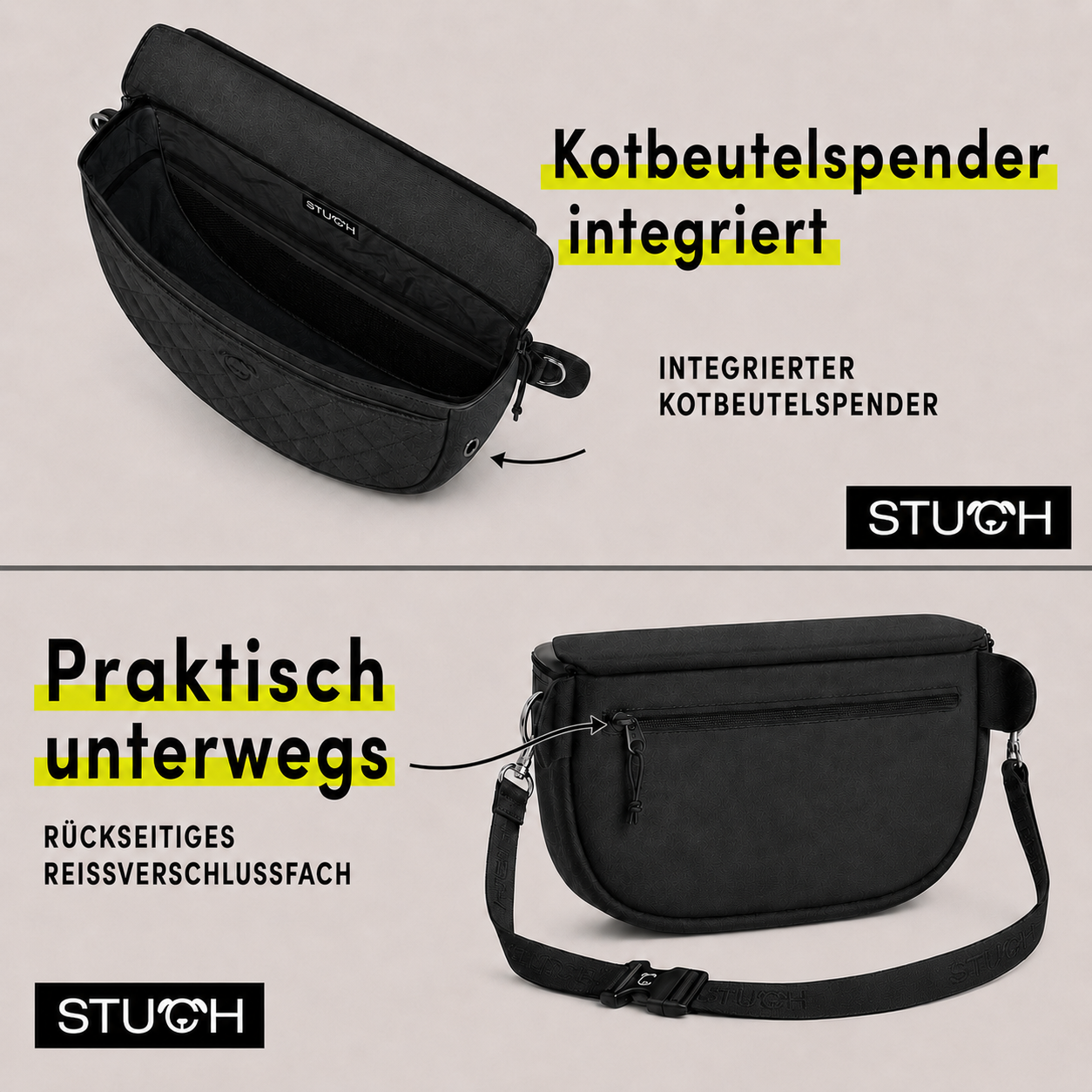 Walking Bag - Gassitasche, Leckerlibeutel mit Kotbeutelspender